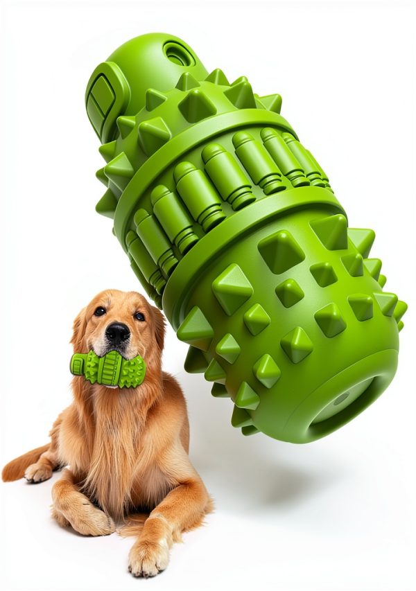 PIFFZEDO Natural Rubber Squeaky Dog Chew Toy Medium Large-0