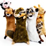 SHARLOVY Dog Squeak Toys Plush Crinkle No Stuffing Small-0