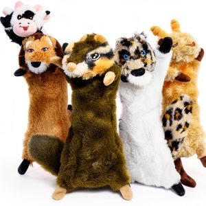 SHARLOVY Dog Squeak Toys Plush Crinkle No Stuffing Small-0