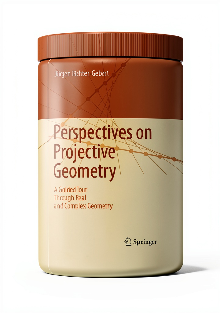 Installing Springer Graph Theory Analytic Geometry Mathematics Textbook on a wooden desk