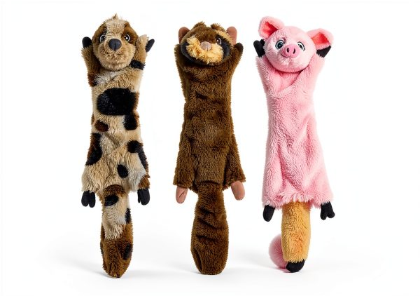 SHARLOVY Dog Squeak Toys Plush Crinkle No Stuffing Small-4