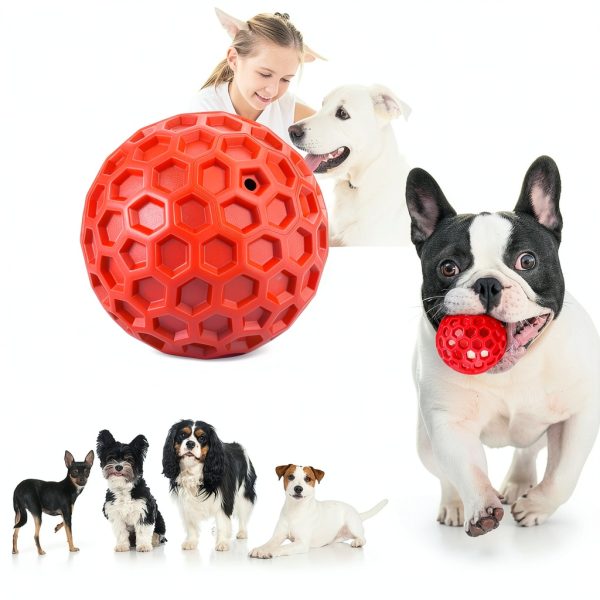 Indestructible Squeaky Dog Ball DISSKNIC Pet Toy Teeth-1