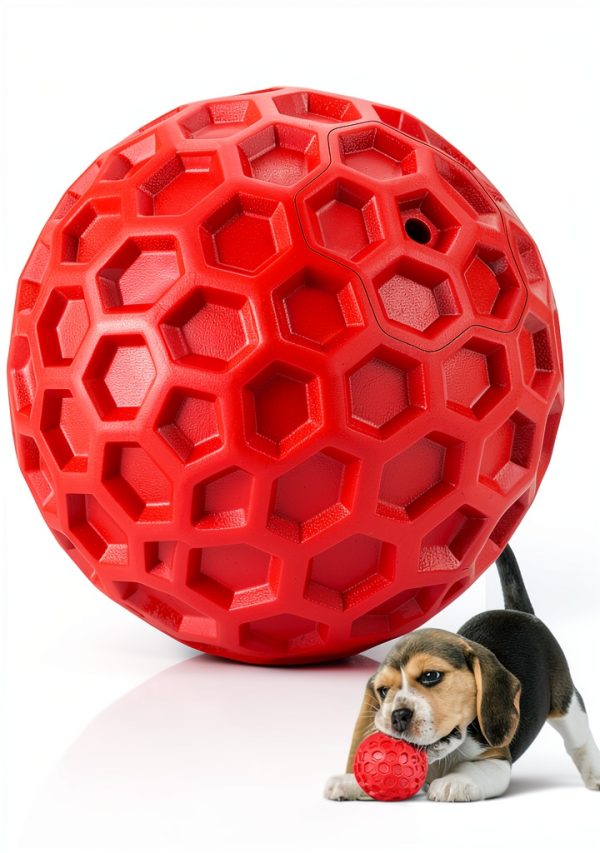 Indestructible Squeaky Dog Ball DISSKNIC Pet Toy Teeth-0