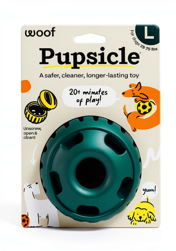 Pupsicle Dog Chew Toy Natural Rubber Woof-0