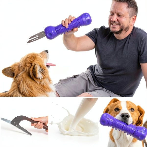 ZIKATON Dog Chew Toy Natural Rubber Squeaker-2