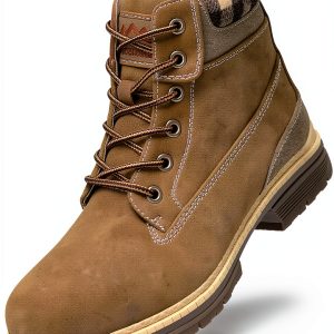 TrailBlaze Women's Hiking Boots Synthetic Leather Plaid 19Spring Khaki-0