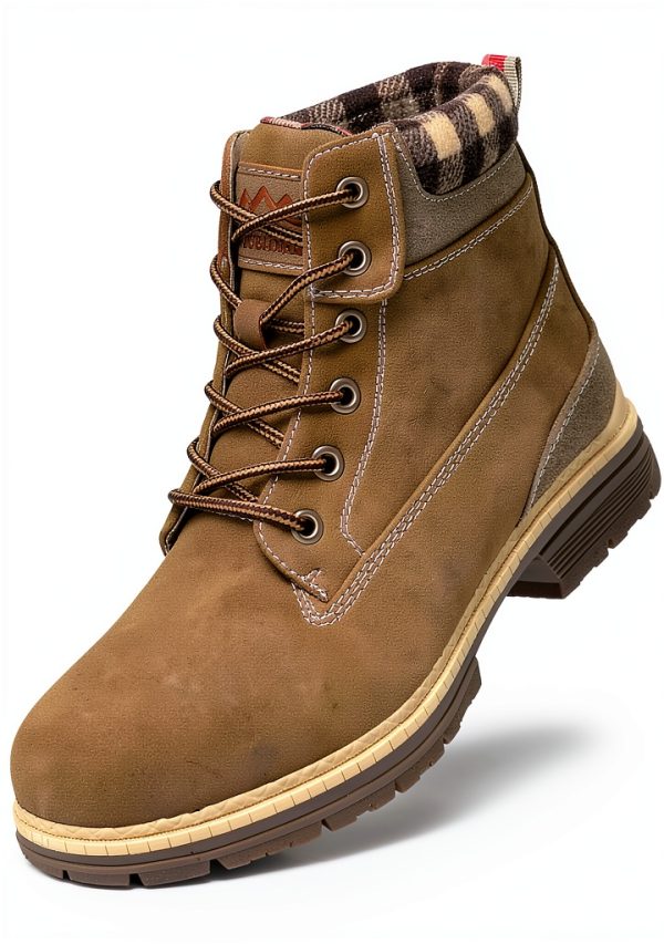 TrailBlaze Women's Hiking Boots Synthetic Leather Plaid 19Spring Khaki-0