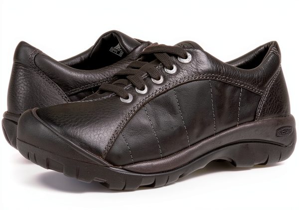 KEEN Women's Hiking Shoe Leather Sneaker with High Traction Outsole-6