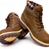 TrailBlaze Women's Hiking Boots Synthetic Leather Plaid 19Spring Khaki-4
