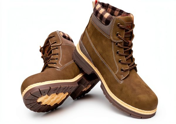TrailBlaze Women's Hiking Boots Synthetic Leather Plaid 19Spring Khaki-4