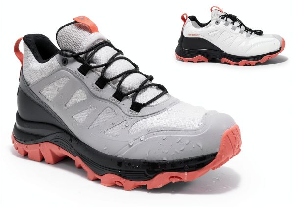 Women's Waterproof Hiking Sneakers by NORTIV 8 Grey Pink Size 9.5-1