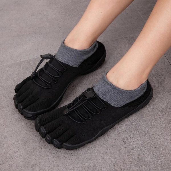 Barefoot Five-Toed Fitness Shoes Black Hiking Sneakers Zero-Drop-3