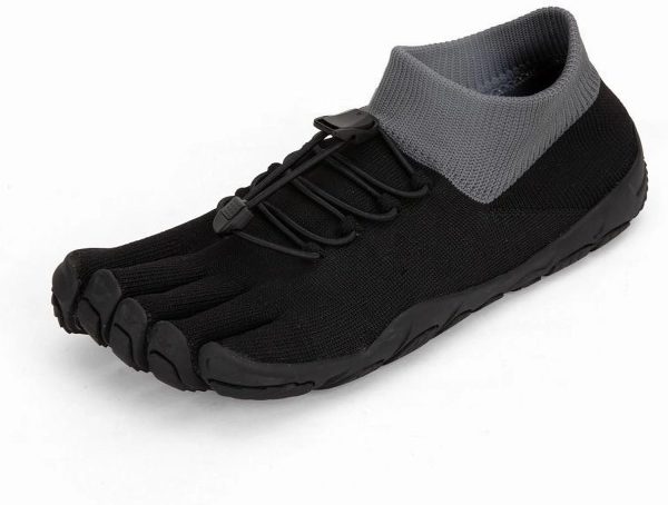 Barefoot Five-Toed Fitness Shoes Black Hiking Sneakers Zero-Drop-0